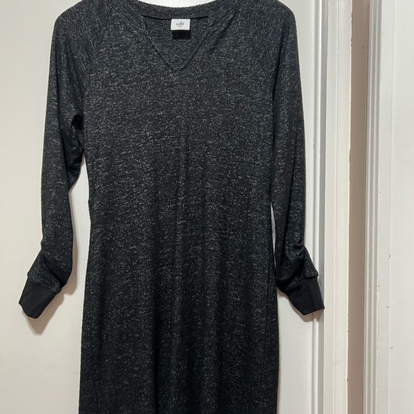 Cabi Womens Sweater 3829 PJ Dress Long Ruched Sleeves Black Heather Size XXS - Picture 4 of 7